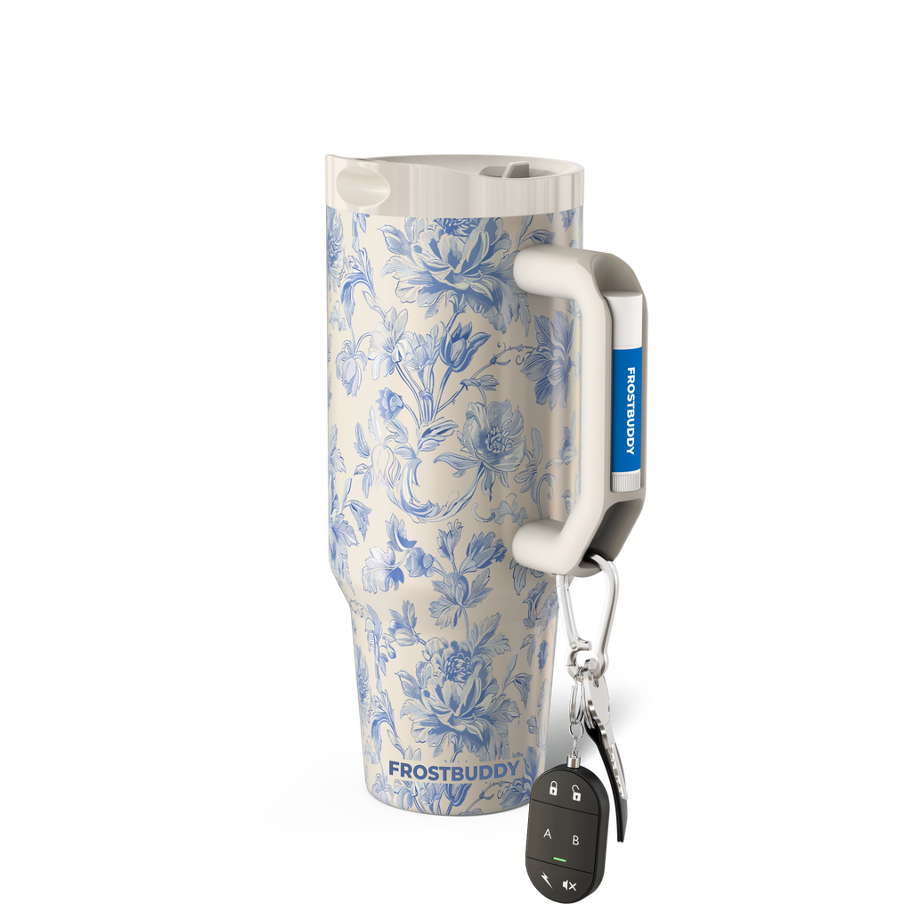 Thicc Buddy 40oz | Blue Floral